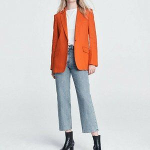 NWT Rag & Bone Ames Linen Blazer - Orange Flame - Size 2 or Size 4